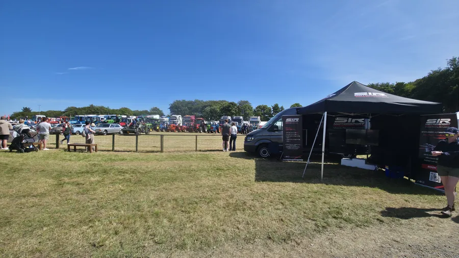 SIR Motorsport mobile racing simulator operating at New Deer Show